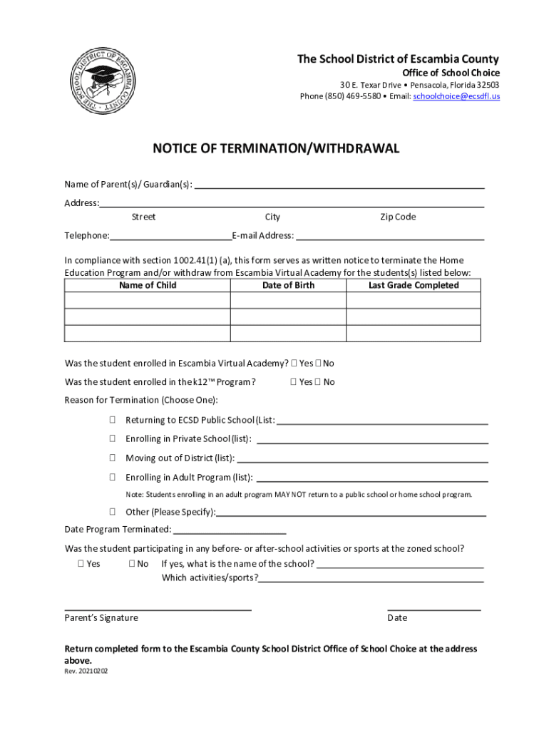 School Choice Additional Forms and Applications