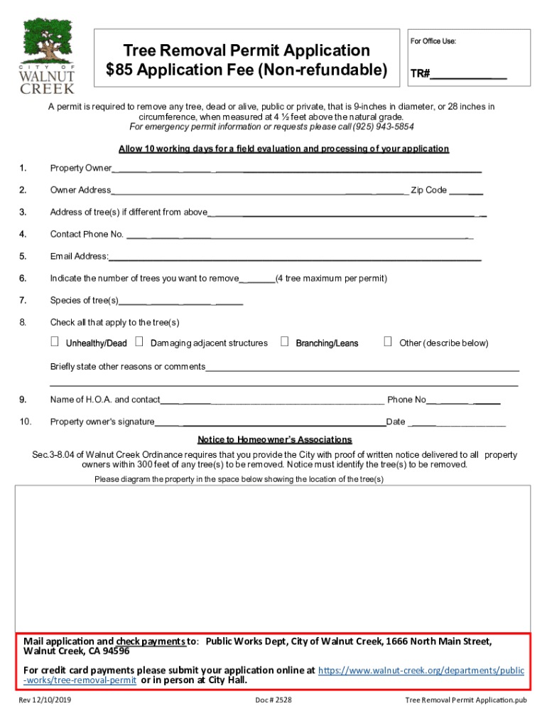$85 Application Fee Non Refundable  Form