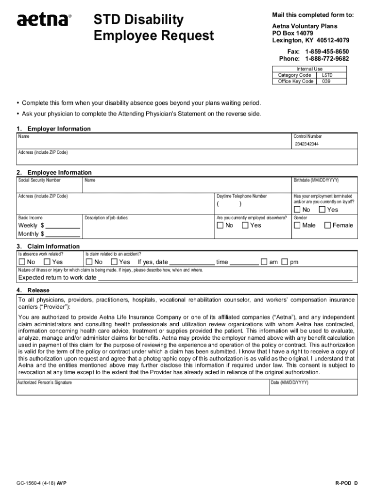  Short Term Disability Claim Filing Instructions 2018-2024