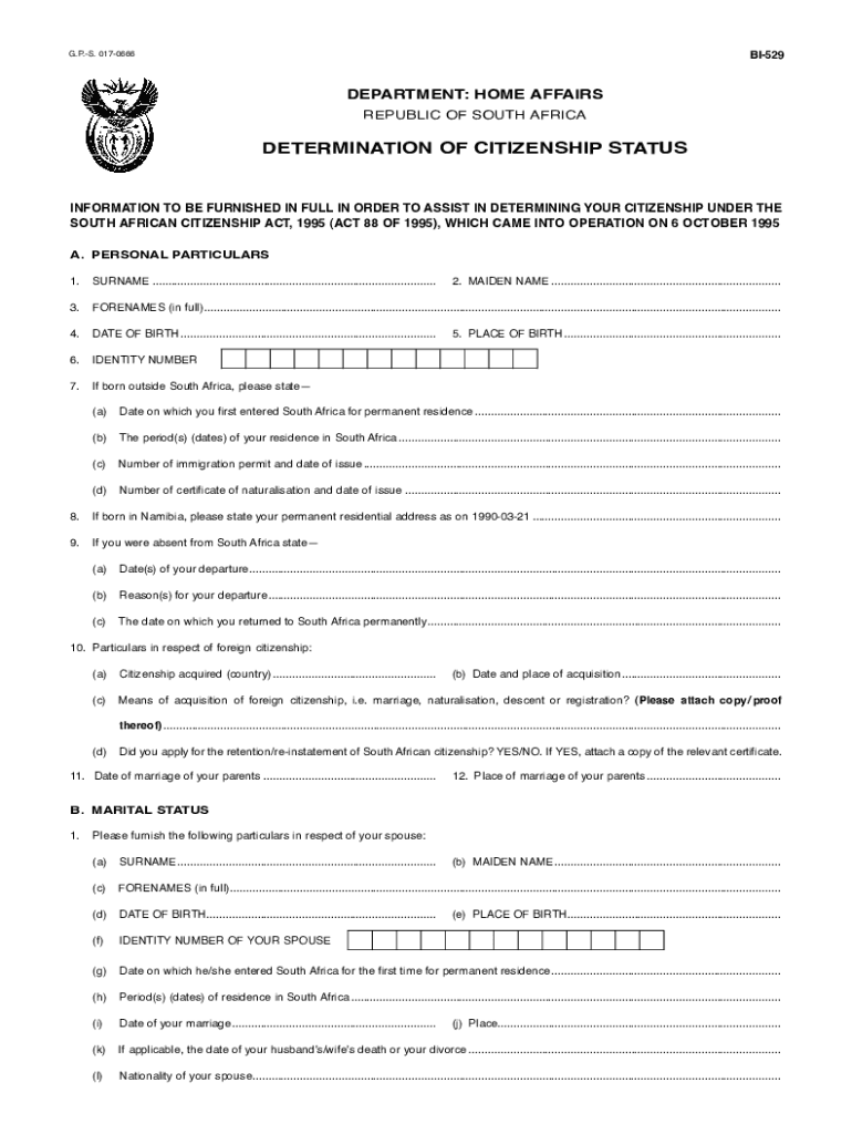  BI 529DeterminationCitizenship PDF 2020-2024