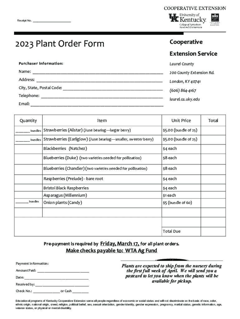  Plant Order Form 2023-2026