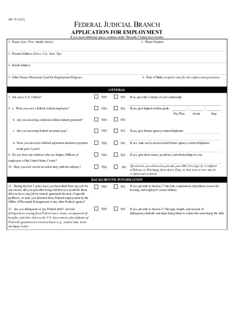  Form Ao 78Fill Out and Use This PDF 2022-2024