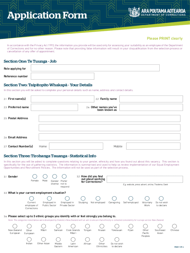  Application Form Please PRINT Clearly in Accordanc 2022-2024