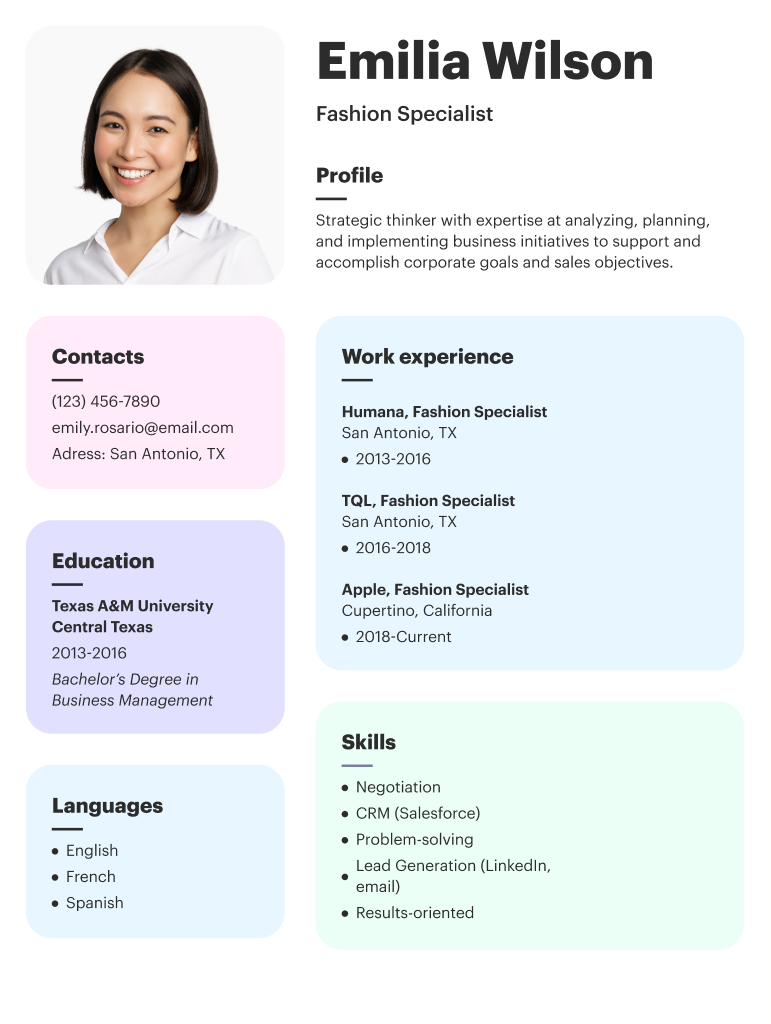 Ms Word Template Cv  Form