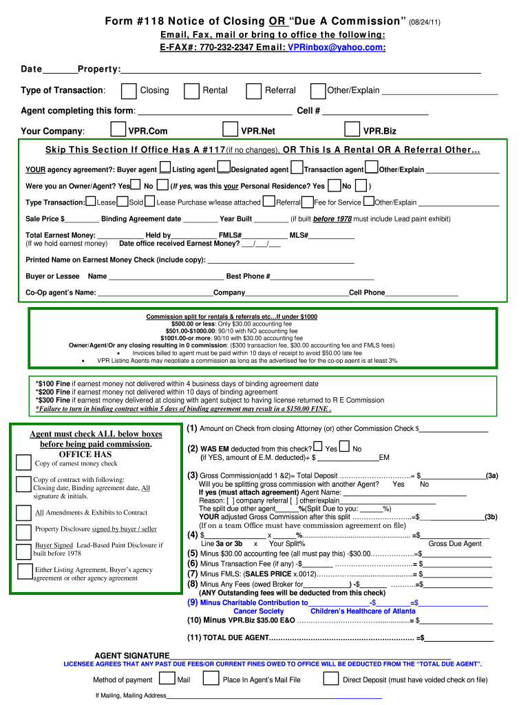  Vpr Form 118 2011-2024