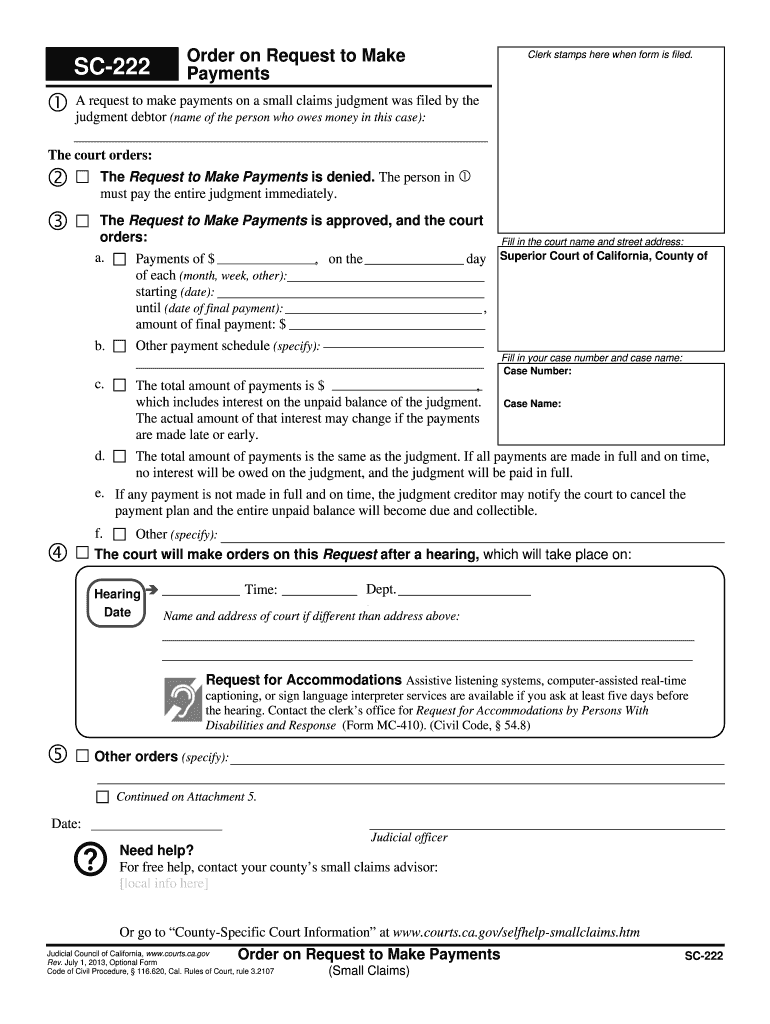 Sc 222  Form