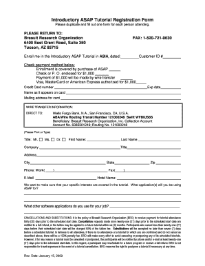 Asap Registration Form