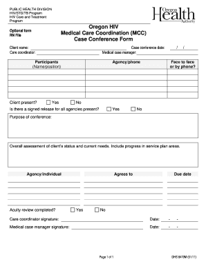 Care Conference Template  Form