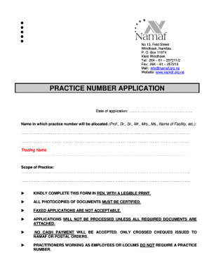 Namaf Registration  Form