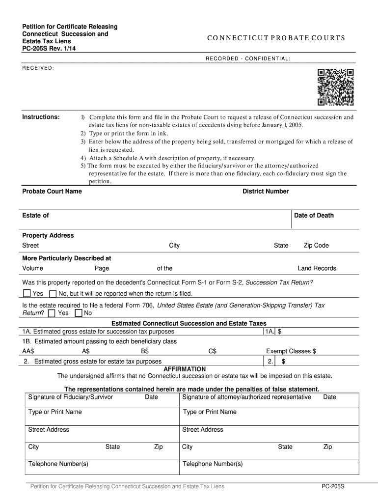 PC 205S CTProbate Gov  Form