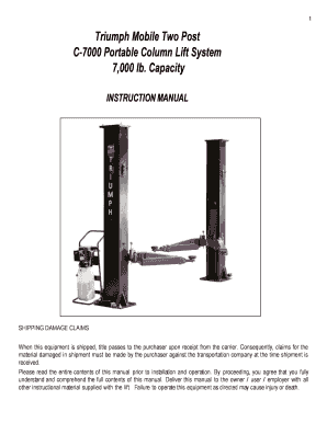 Triumph C7000 Manual  Form