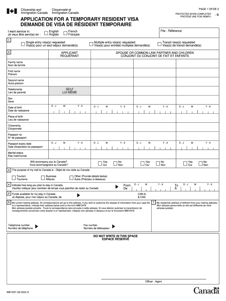 Imm 5257  Form