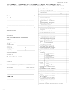 09 04 Ausstellung Der Lohnsteuerbescheinigung PDF Amtsvordrucke  Form