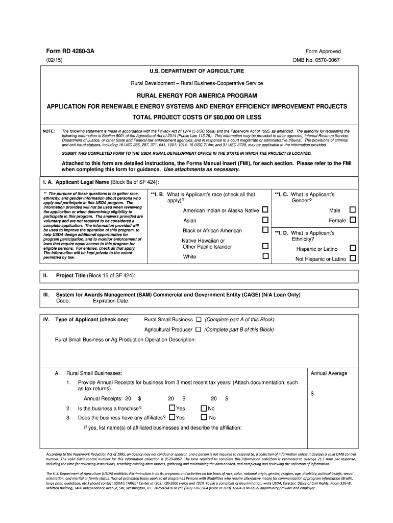 Rural Energy for America Program Energy Audit & Renewable  Form