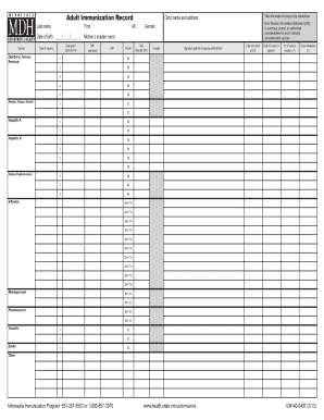 Newborn Baby Vaccination Chart PDF  Form