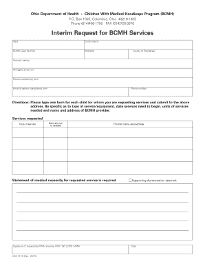 Bcmh Interim Form