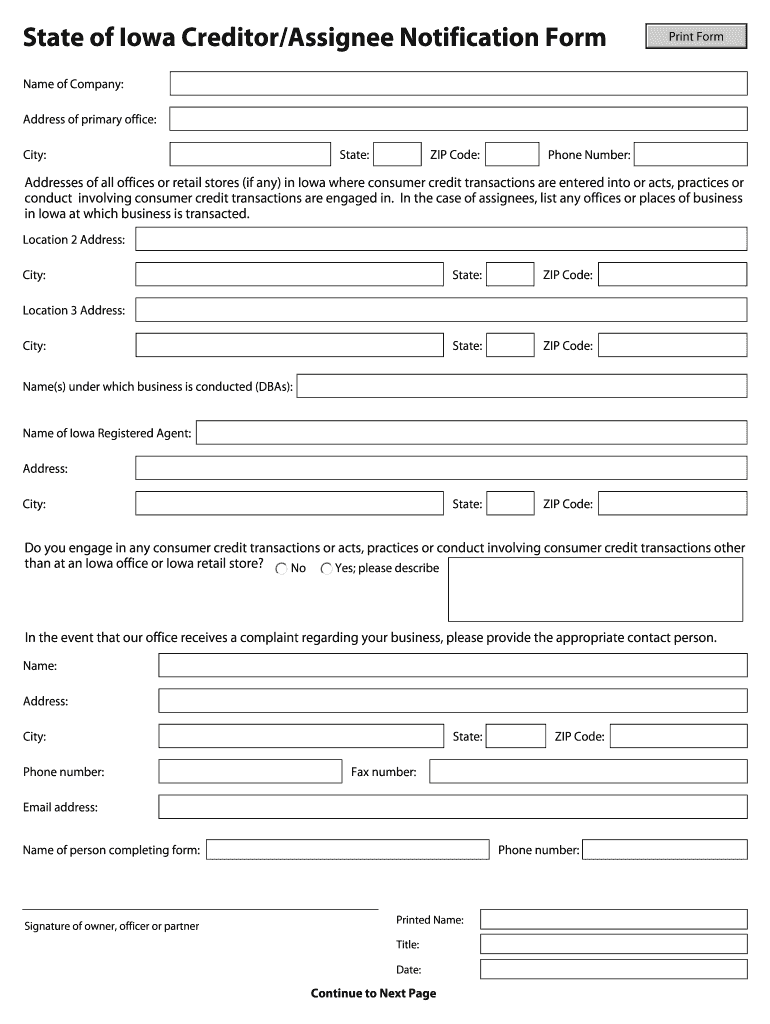  Iowa Creditor 2013-2024