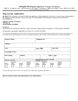 Ogemaw County Treasurer  Form