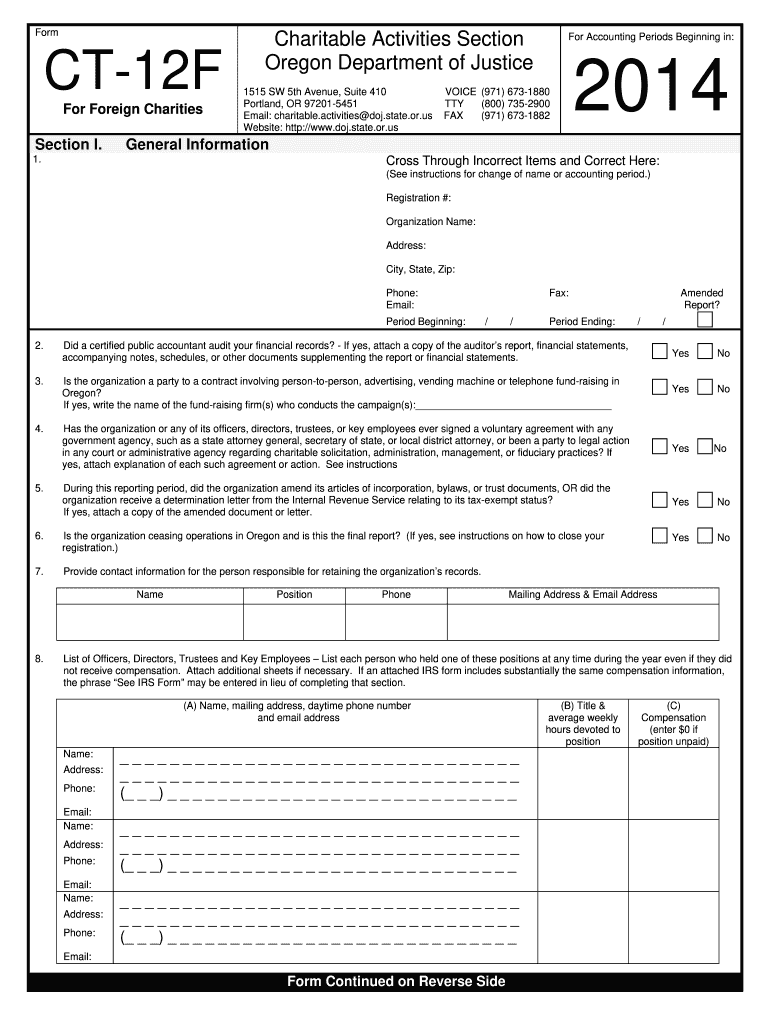  Ct 12 Oregon Form 2014