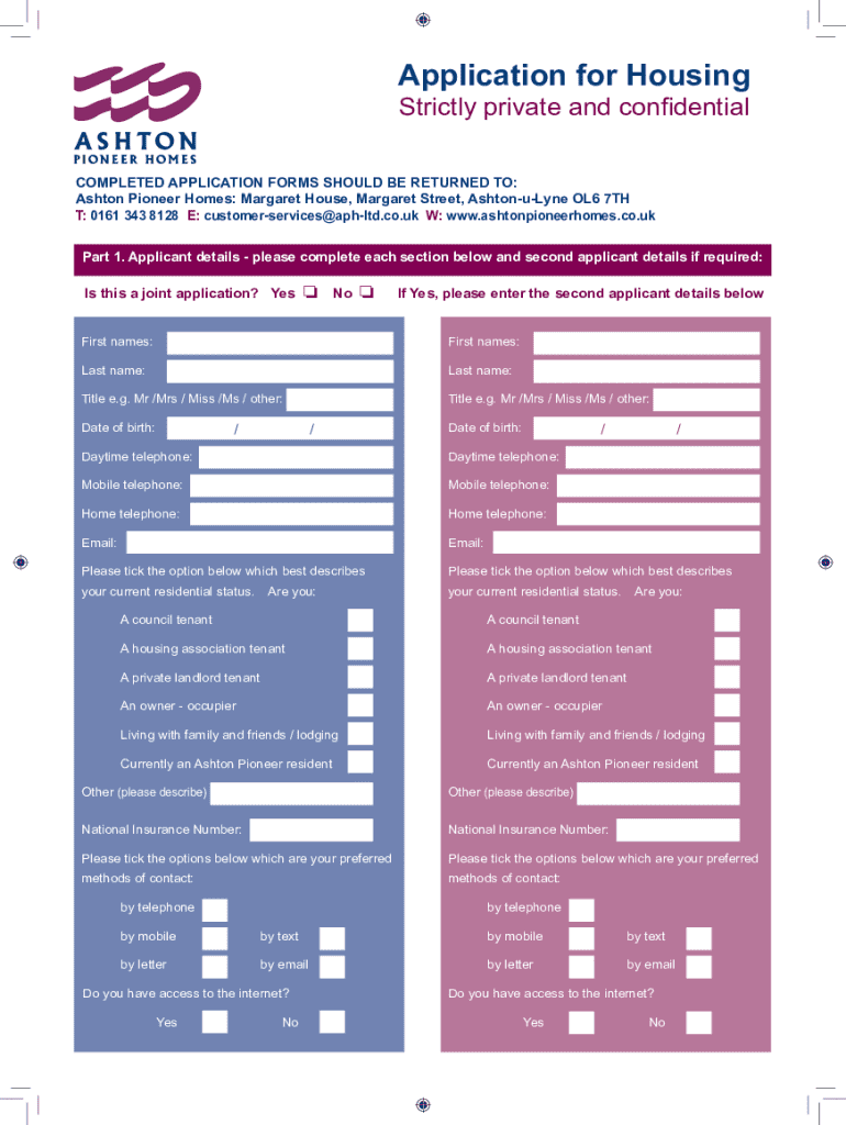  Application for Housing 2023-2026