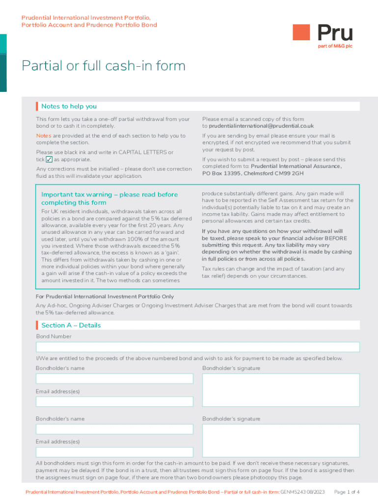 Prudential Financial&#039;s Portfolio of Business  Form