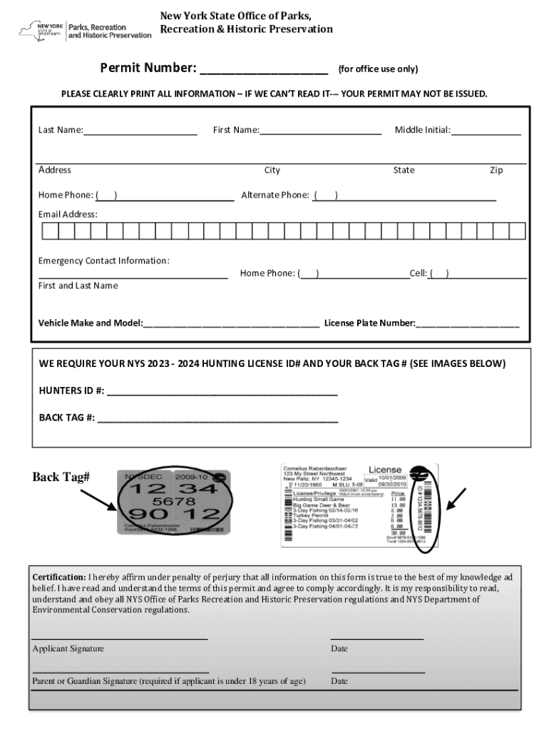 New York State Office of Parks, Recreation, and Historic  Form