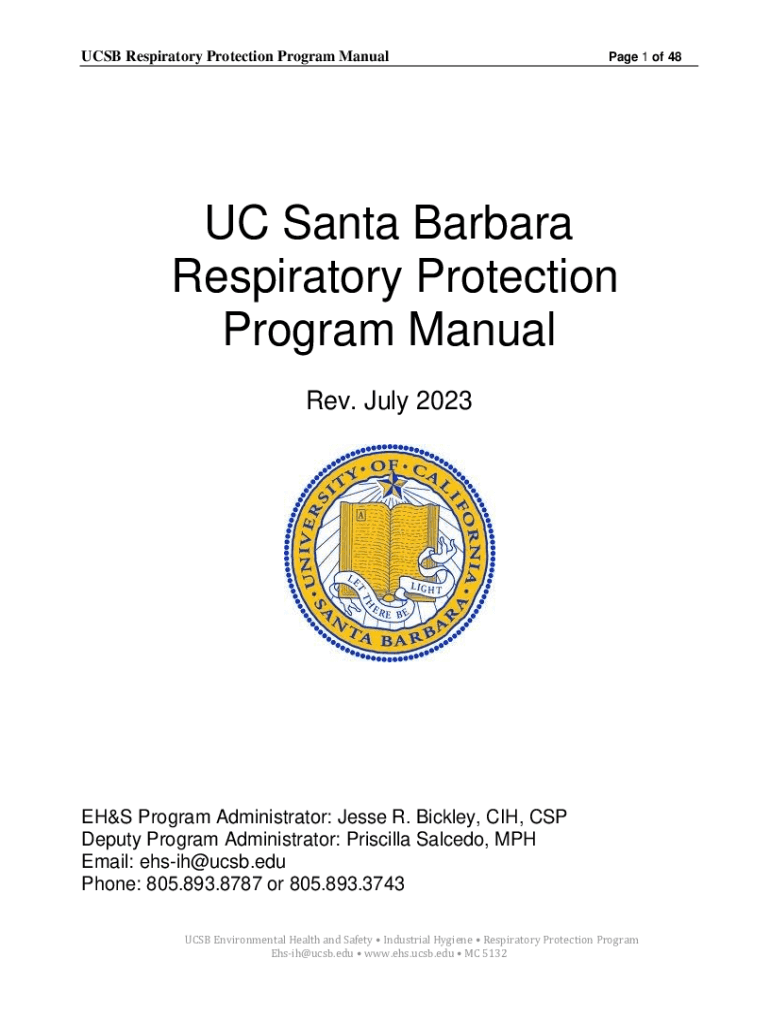 Directions for Enrolling in the UCSB Respiratory Protection  Form