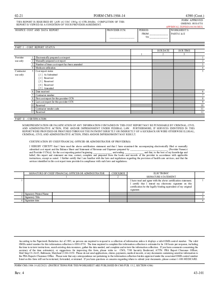  the CMS Proposes New Medicare Cost Report Form for 2021-2024