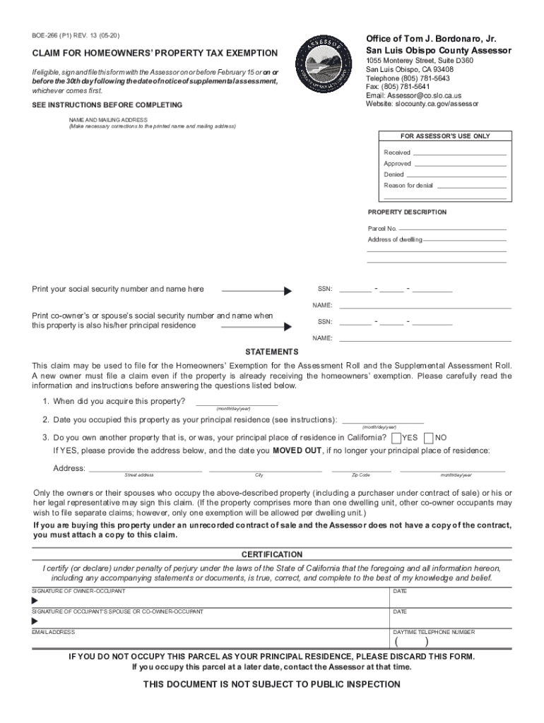 Are Property Tax Cuts Coming to SLO County Homeowners?  Form