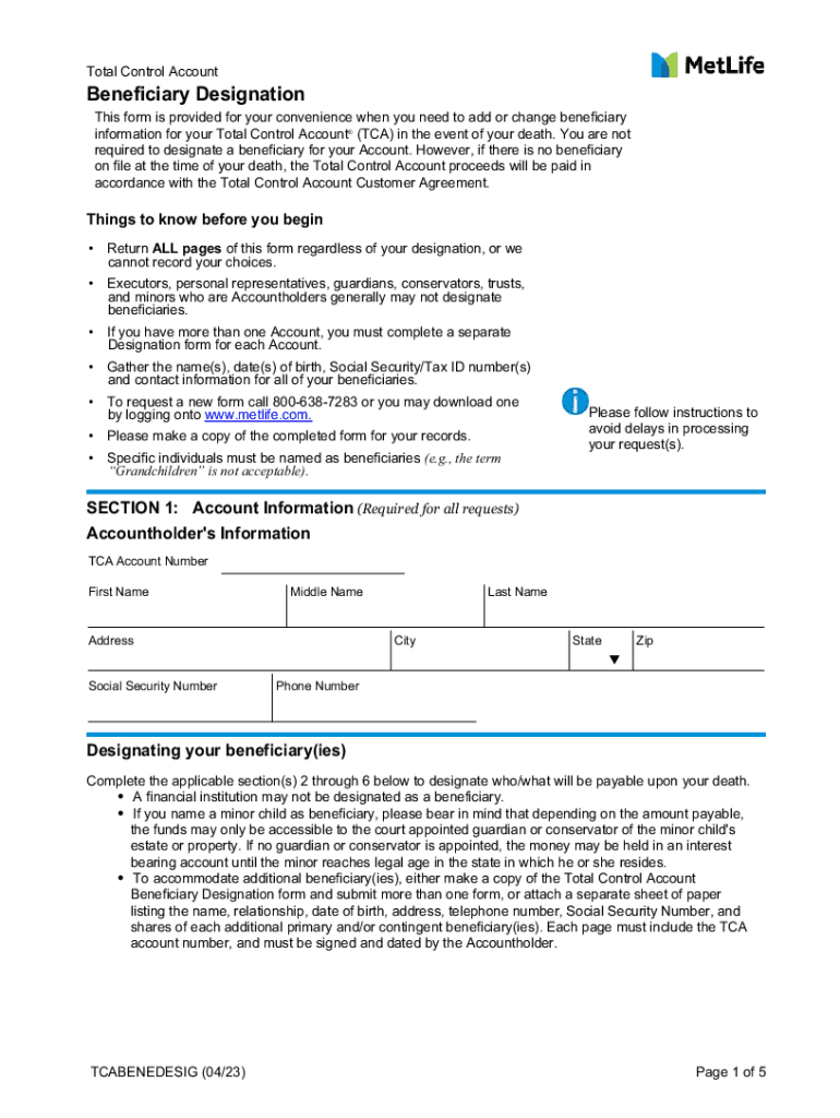  What is a MetLife Total Control Account TCA? 2023-2024