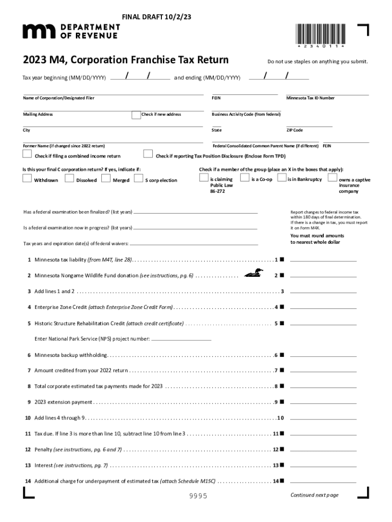 M4X, Amended Franchise Tax ReturnClaim for Refund  Form