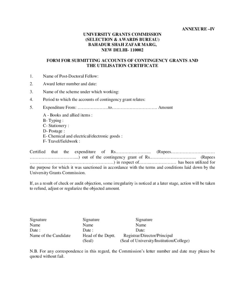Affidavit Distance Education Bureau UGC  Form