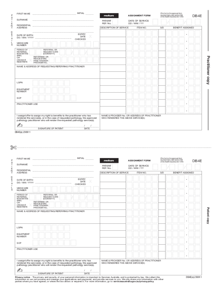  Medicare PATIENT COPY DB4E Designed 0306 Printe 2023-2024