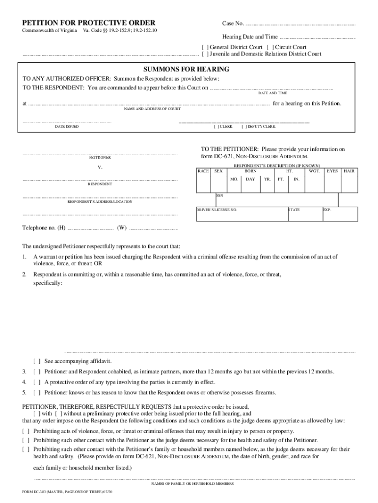 Protective Orders What Does the New Legislation Mean?  Form