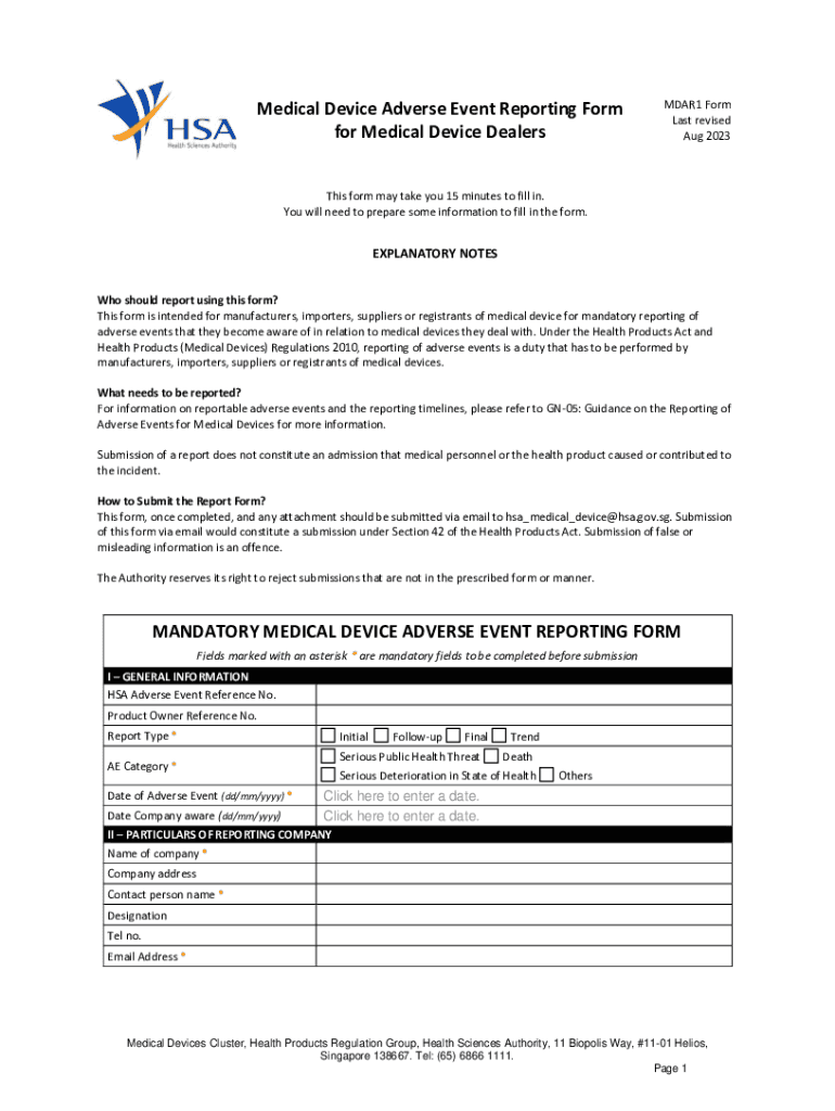 FAQ German SAE Report Form