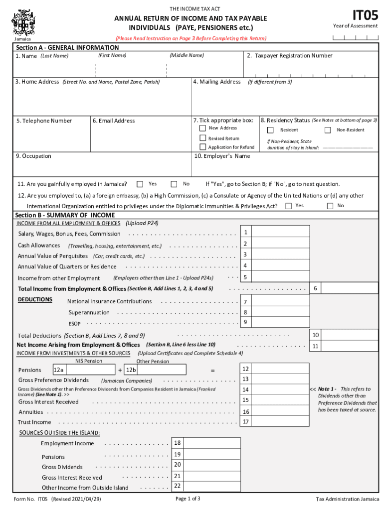 It05 Form Jamaica