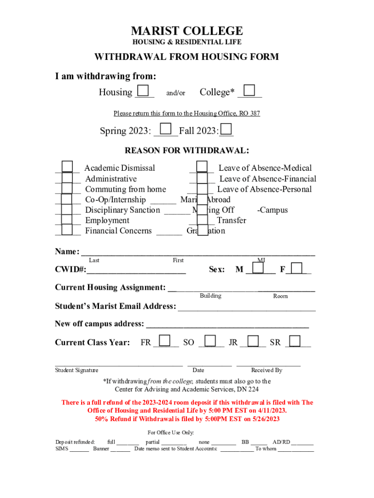  Residence Areas 2023-2024