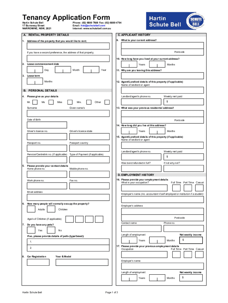 Fillable Online Schute Bell Badgery Lumby Form Fax Email