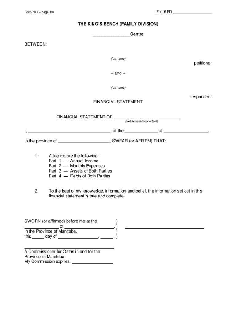  Form 70D Financial Statement 2022-2024
