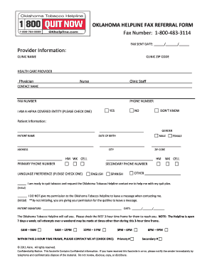 Quitline Referral Form