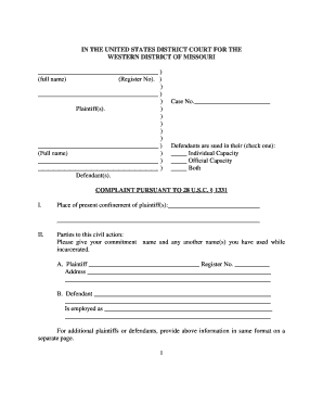 28 Usc 1331 Form