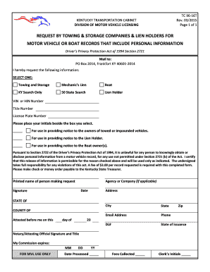 TC 96 16A Kentucky Transportation Cabinet Transportation Ky  Form