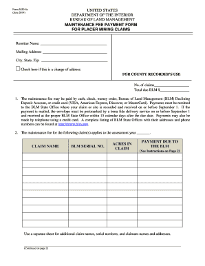 Blm Form 3830 5a