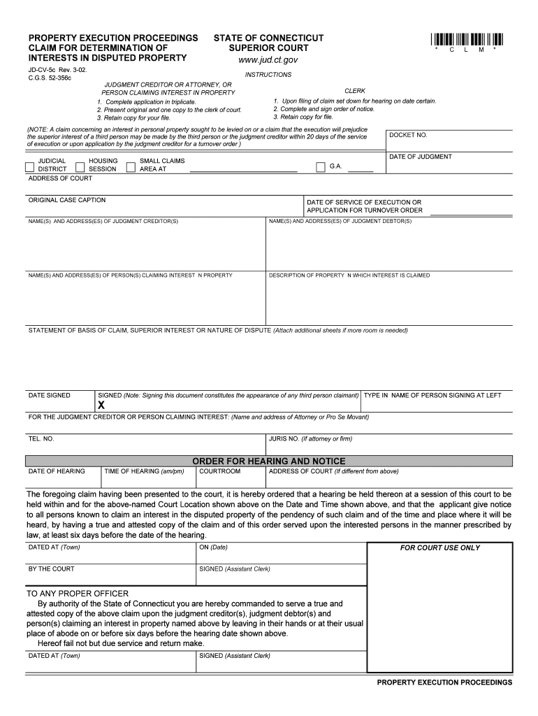 Proceedings Claim  Form