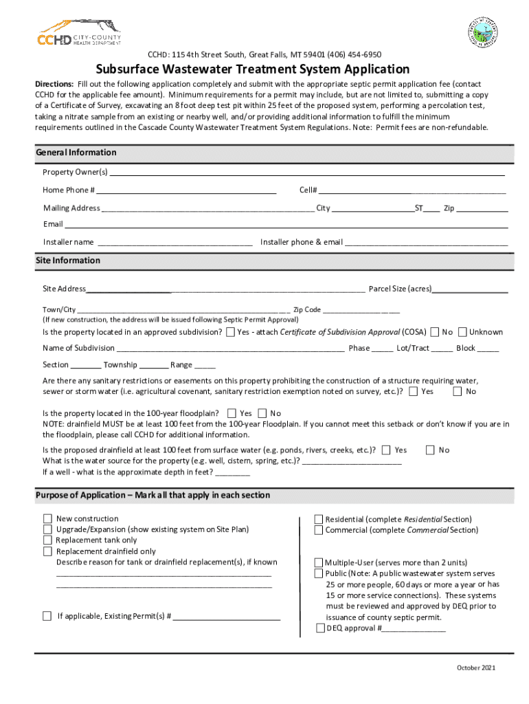 Cascade City County Health DepartmentHuman Services  Form