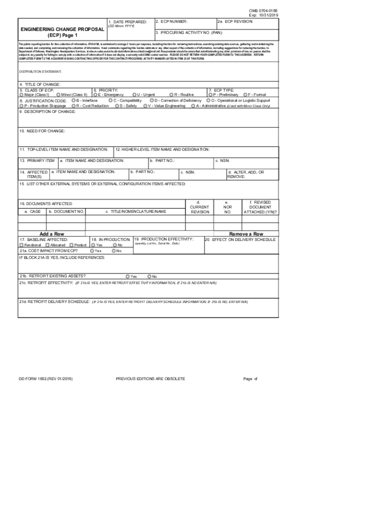  MIL HDBK 61A 6 2 Engineering Change Proposal ECP 2018-2024