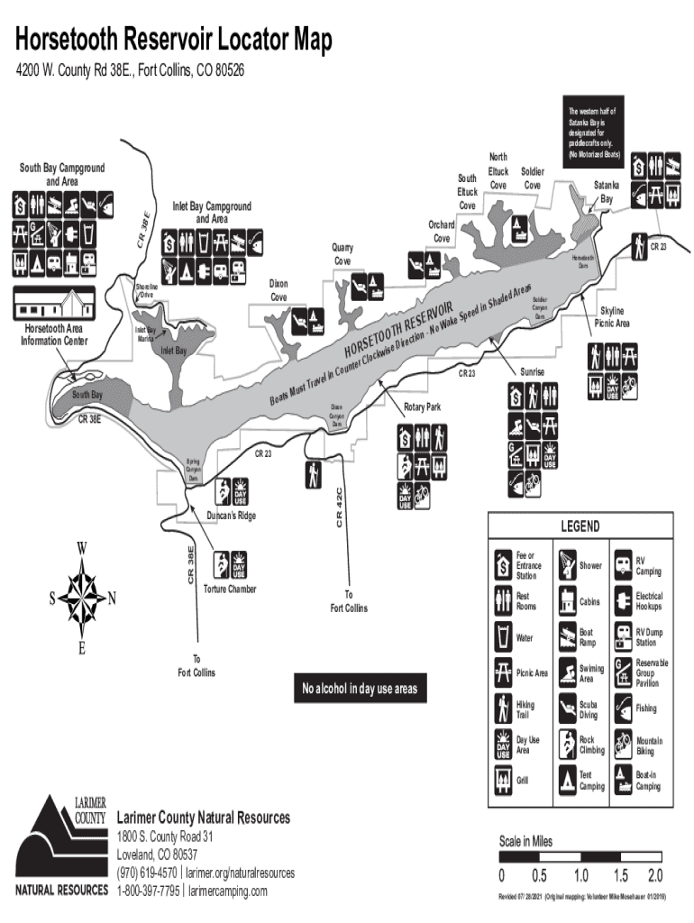 Horsetooth Reservoir Site I18, Loop Inlet Bay Campground  Form