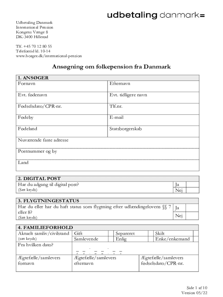  International Pension Dansk Pension I Udlandet 2022-2024