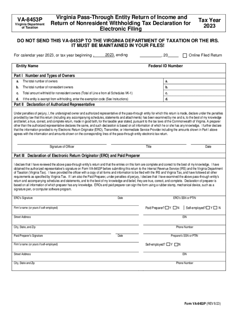 Individual Income Tax FilingVirginia Tax  Form