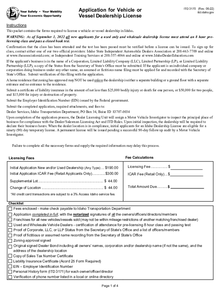 Vehicle Services  Form